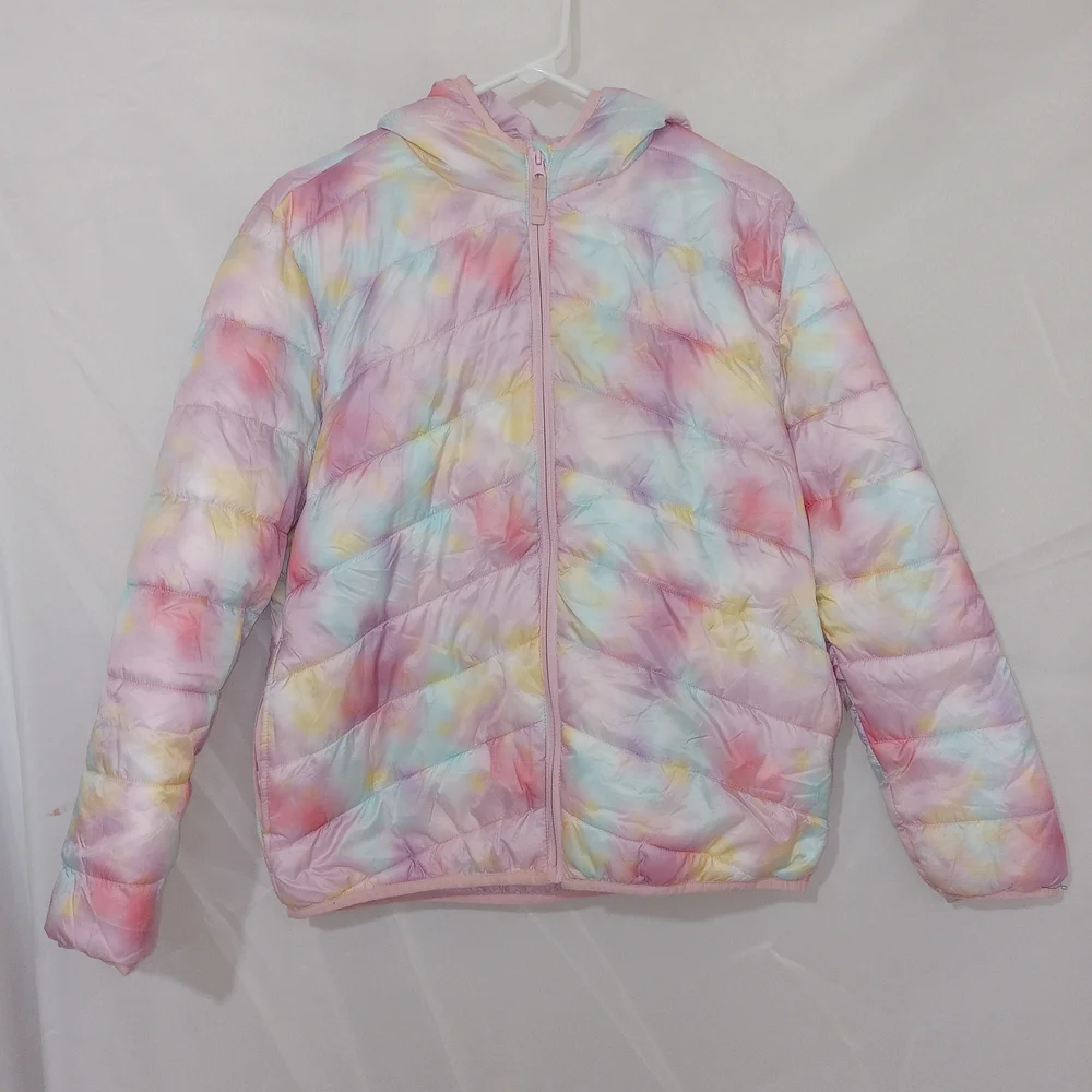 Thereabouts Pastel Multi Color Puffer Coat Sz 2Xl / 20.5 Big Kids